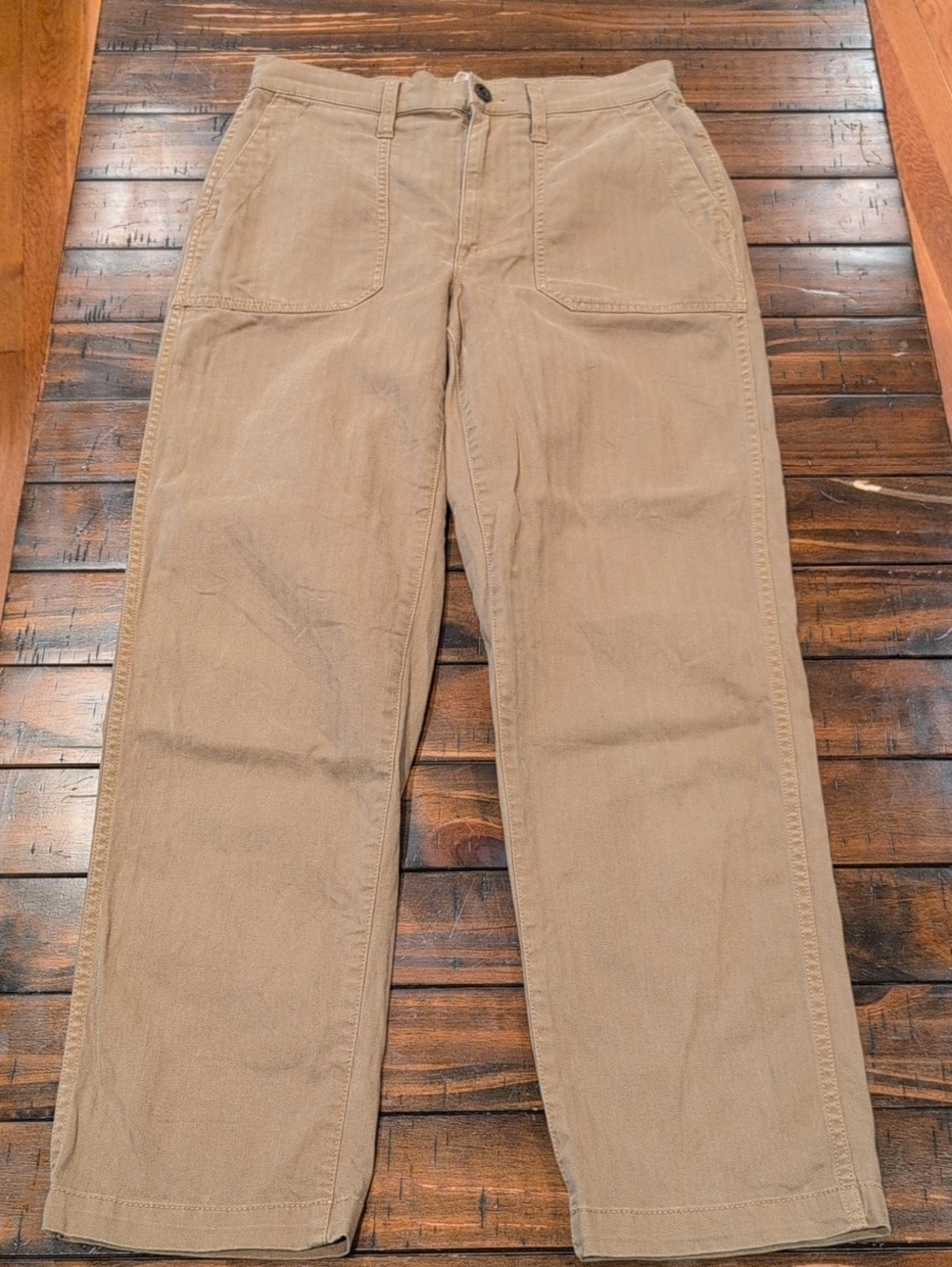 Madewell The Perfect Vintage Straight Workwear Pants Herringbone - Picture 2 of 11